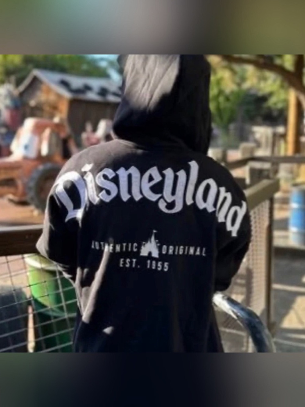 Disney Parks Disneyland Spirit Jersey Zip up Hoodie Black - XXL